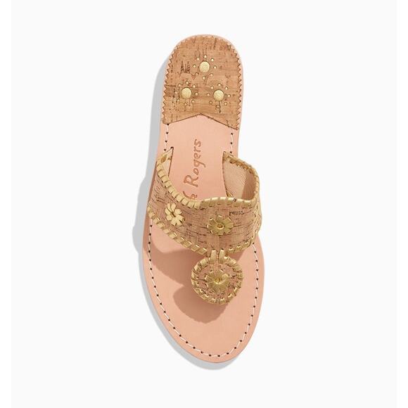 Jack Rodgers Flat Sandal In Cork Size 6 - Picture 5 of 8